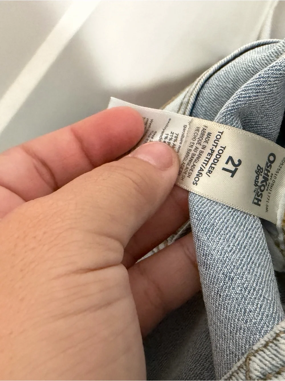 OshKosh B'gosh Light Wash Denim Overalls in Pale Blue